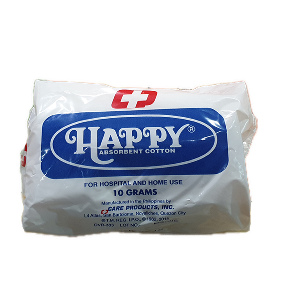 HAPPY Absorbent Cotton 10g price in the Philippines | MedsGo Pharmacy